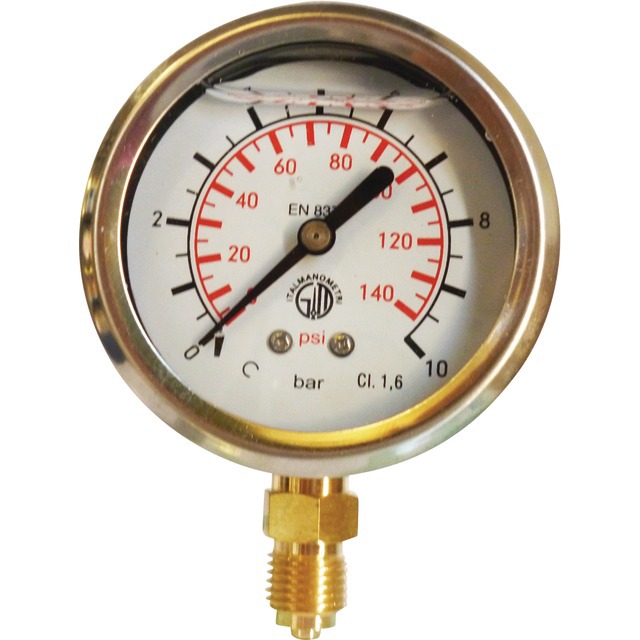 Manometre Glycerine 63 MM 0/10 BAR Radiale 1/4" référence fournisseur 30540121